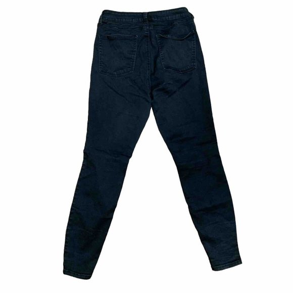 Dip Women's Slim Skinny Jeans Black Pockets Dark Wash Mid Rise Denim 12 - Picture 7 of 7